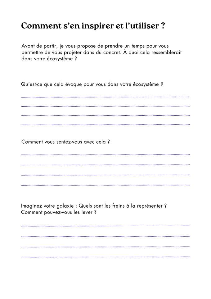 Page du Playbook : les questions de coach